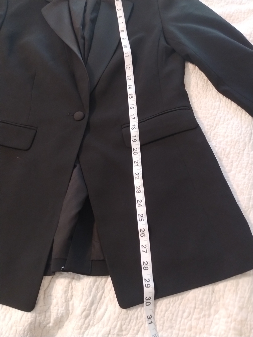 LOFT Black Single-Button Blazer with Notch Lapel - Picture 7 of 8